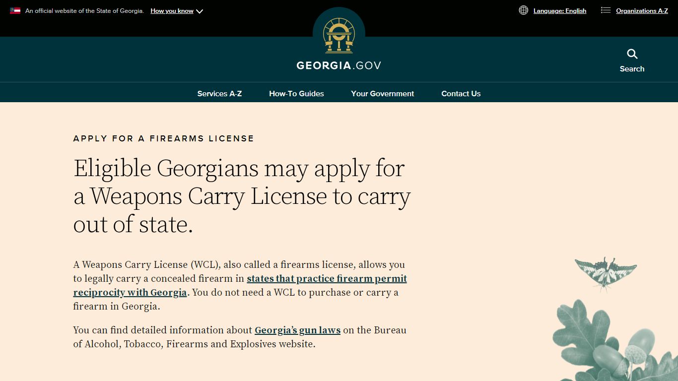 Apply for a Firearms License | Georgia.gov